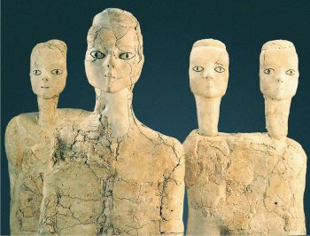 Figurines of white humanoid figures